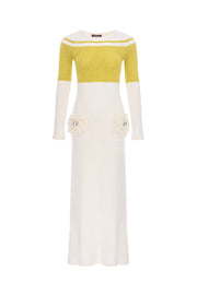 andreeva women's multicolor midi knit dress