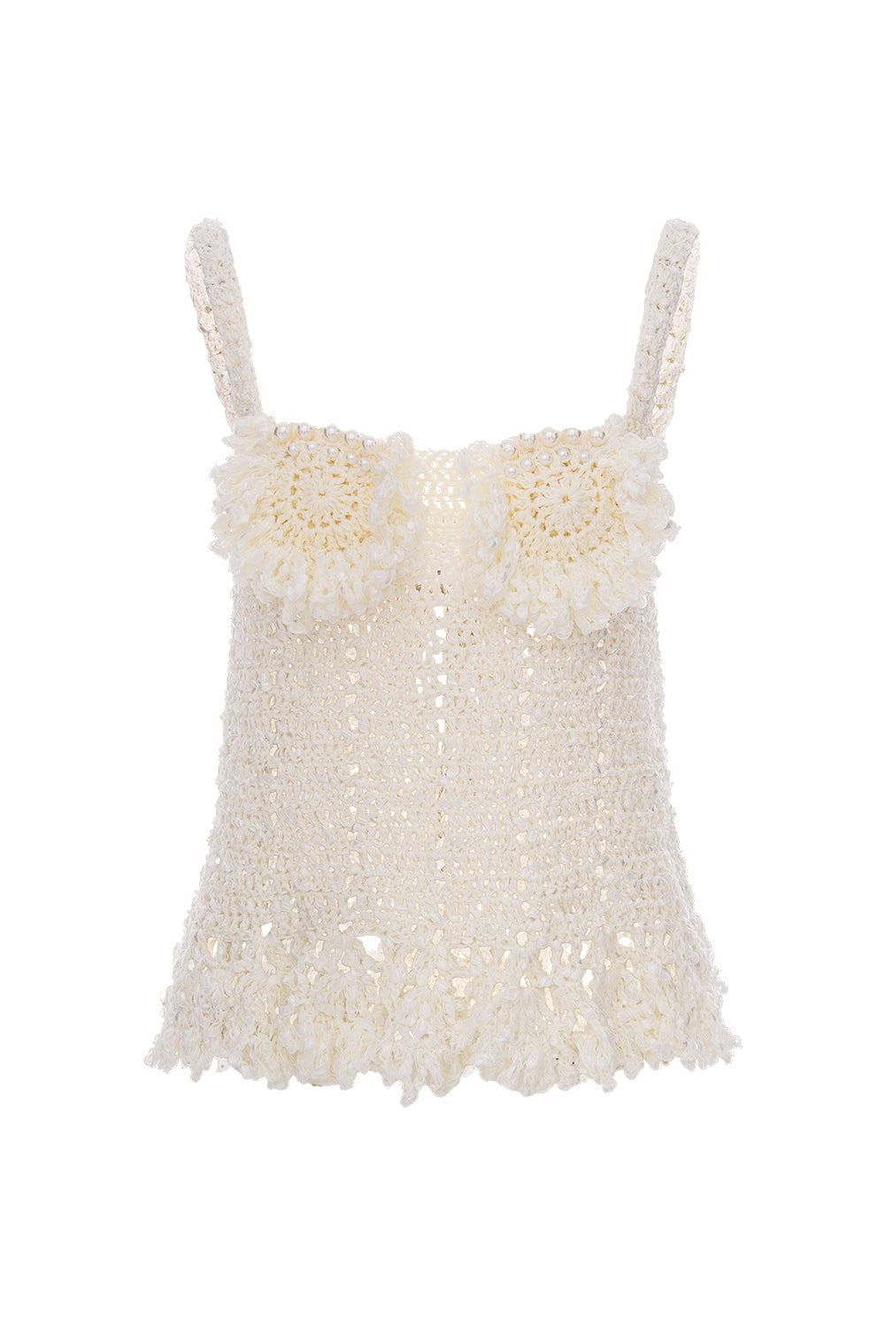 andreeva women's white crochet top