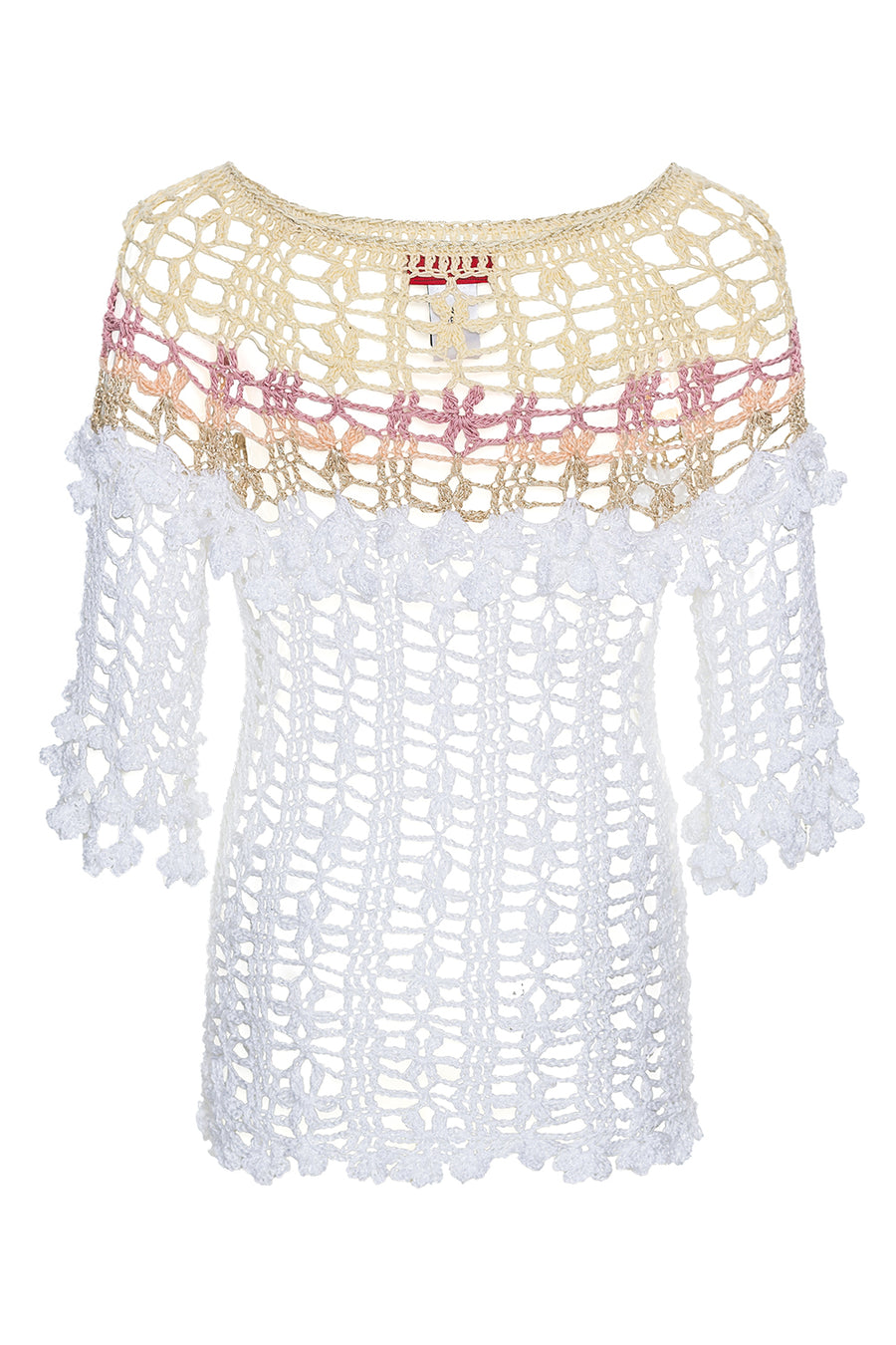 andreeva multicolor handmade crochet top