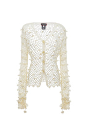 andreeva white crochet shirt