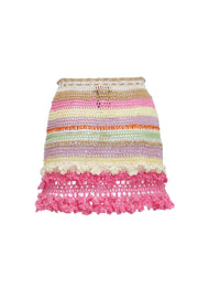 andreeva multicolor crochet skirt