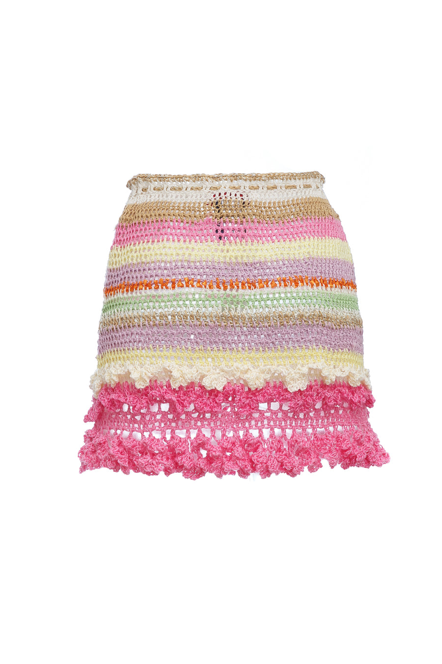 andreeva multicolor crochet skirt