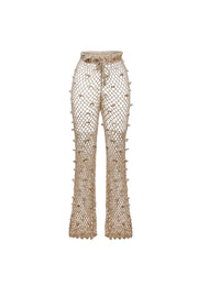 andreeva crochet silver pants