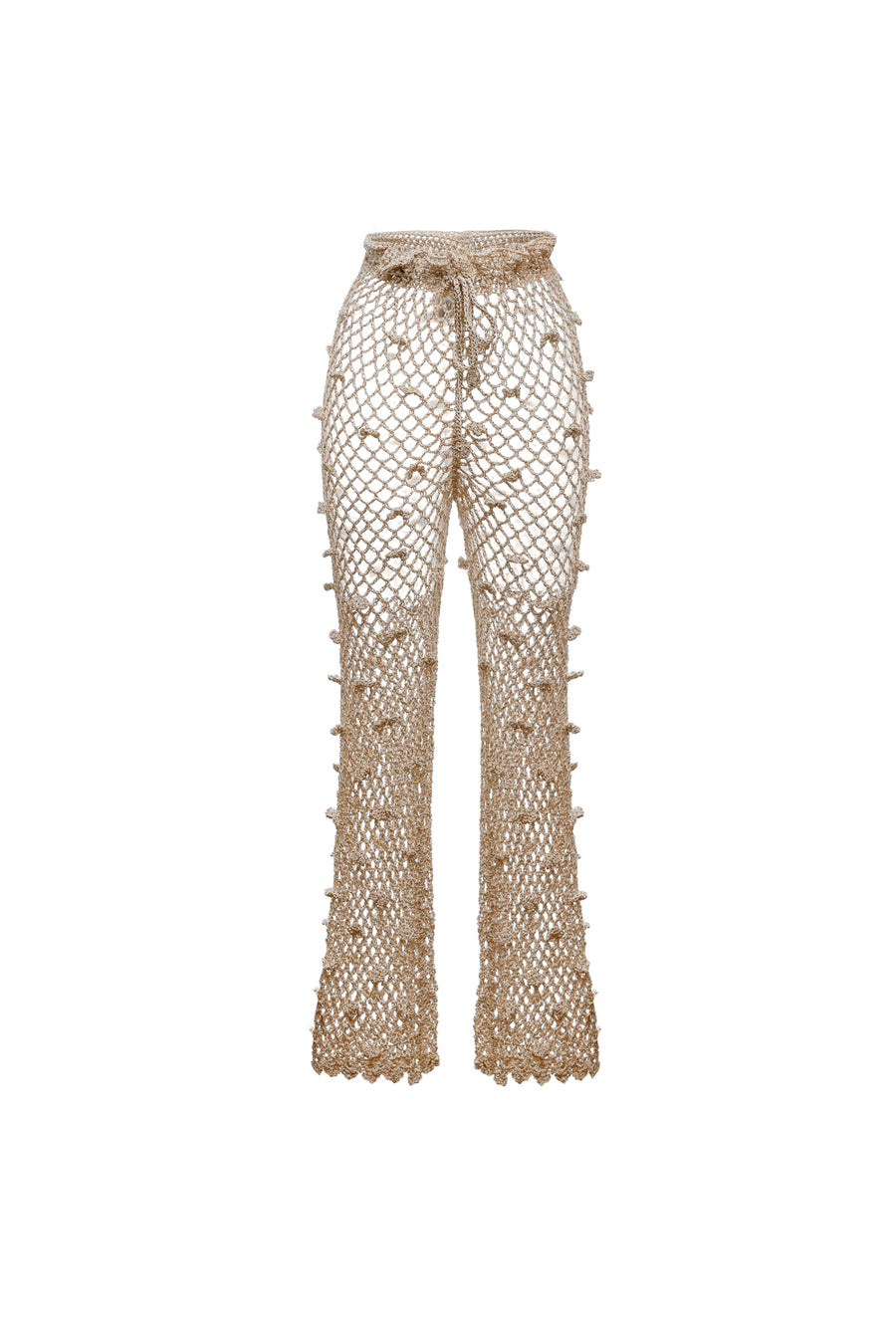 andreeva crochet silver pants