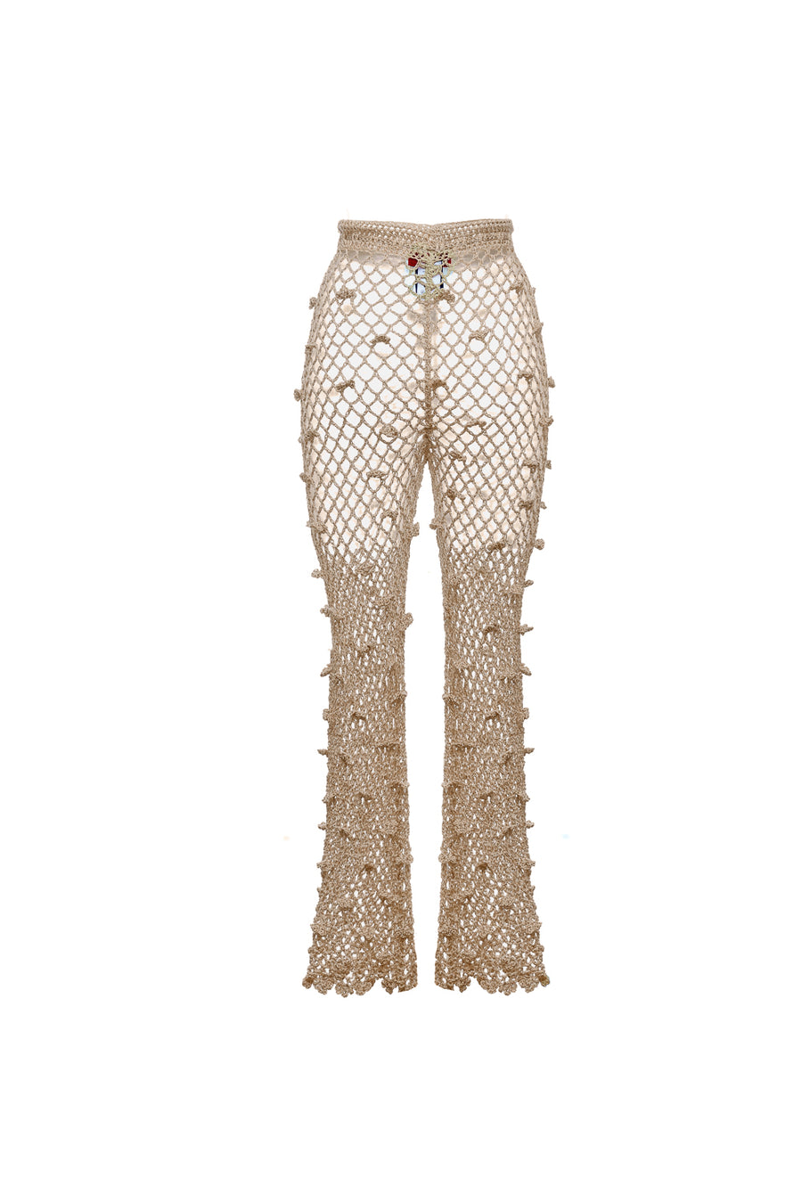 andreeva crochet silver pants
