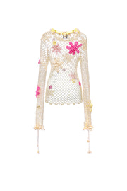 andreeva multicolor crochet top