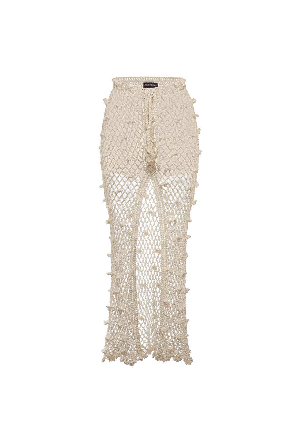 andreeva white crochet skirt