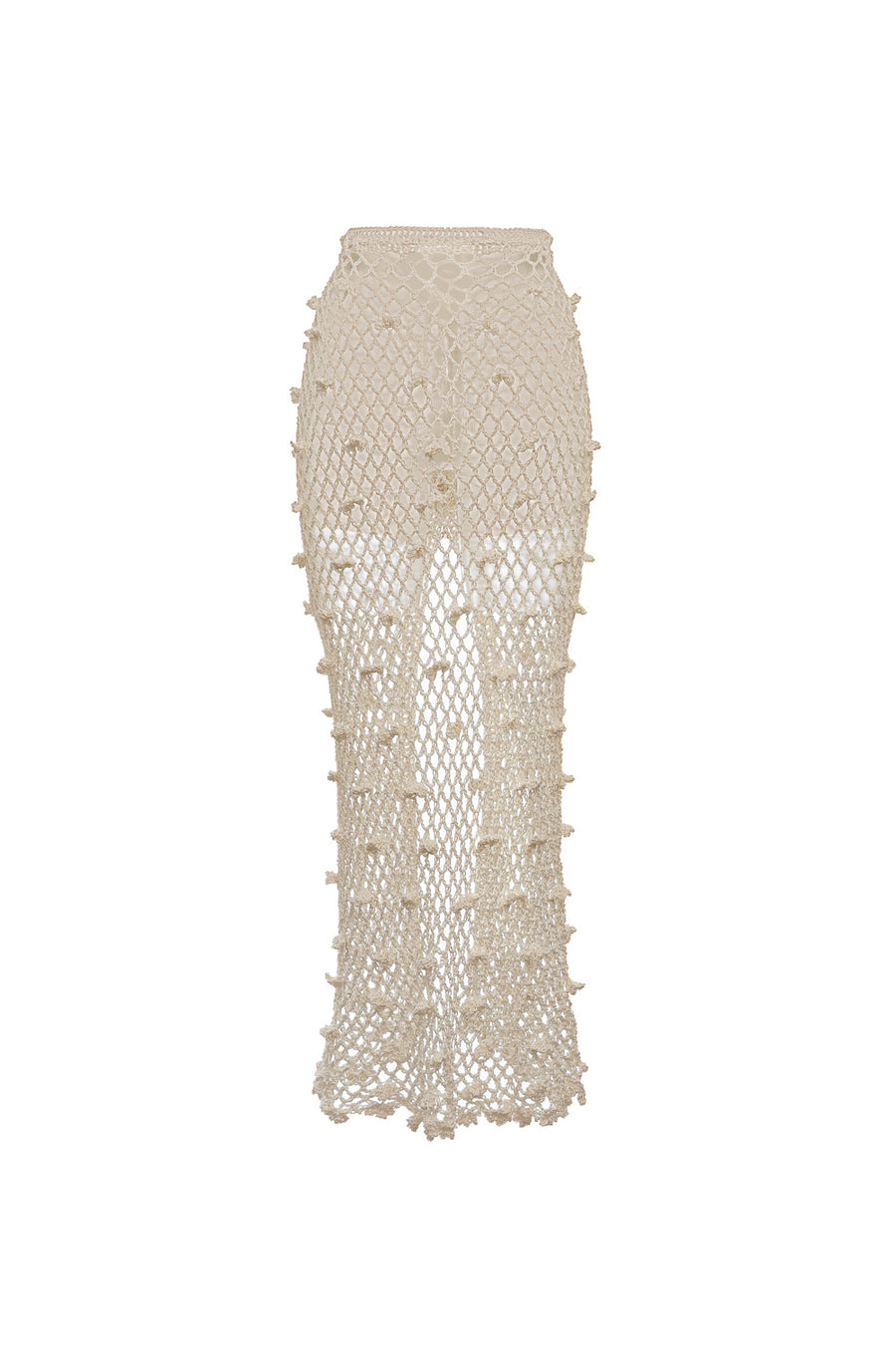 andreeva white crochet skirt