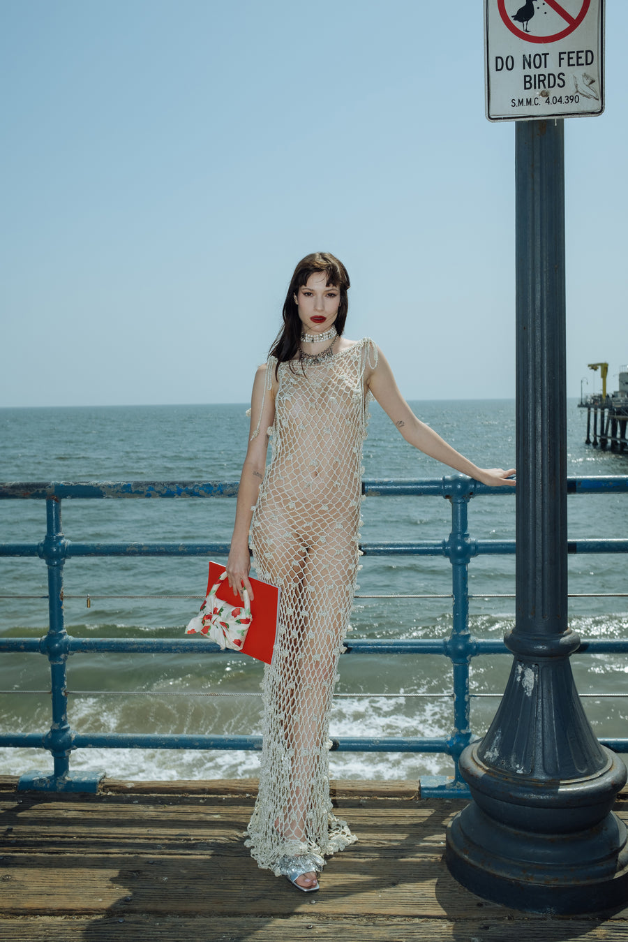 andreeva gold crochet maxi dress