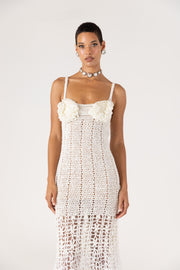 andreeva white crochet dress