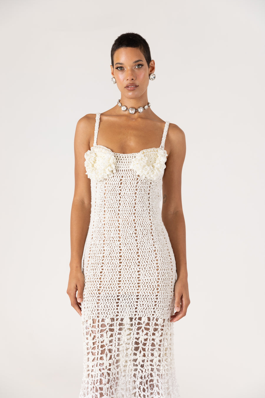 andreeva white crochet dress