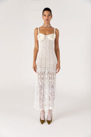 andreeva white crochet dress