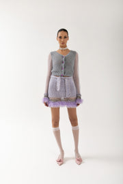 andreeva lavender handmade mini skirt