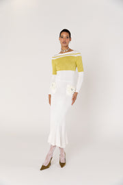 andreeva women's multicolor midi knit dress