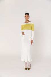 andreeva women's multicolor midi knit dress