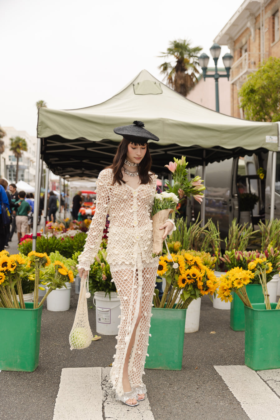 andreeva  white crochet shirt