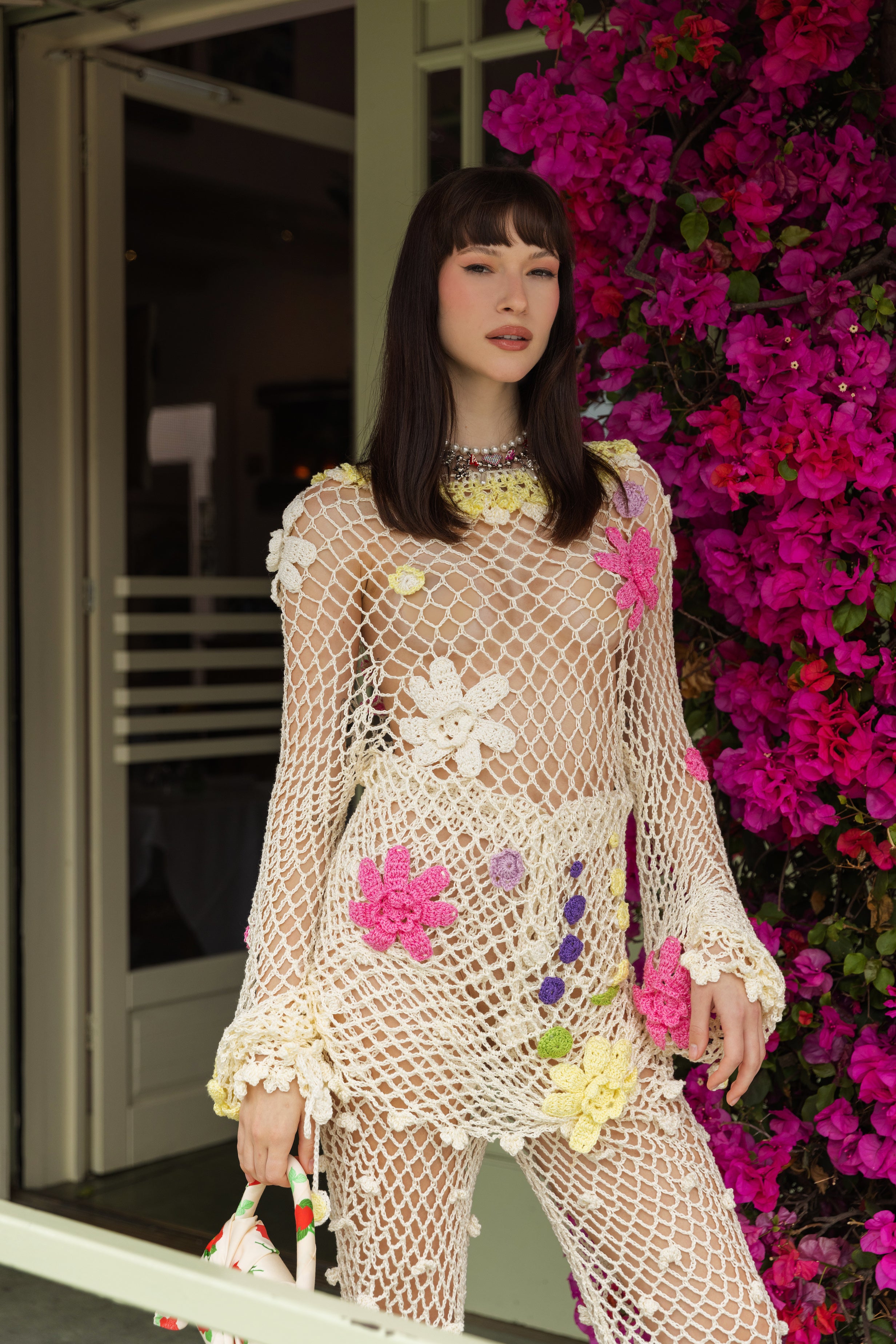 andreeva multicolor crochet top