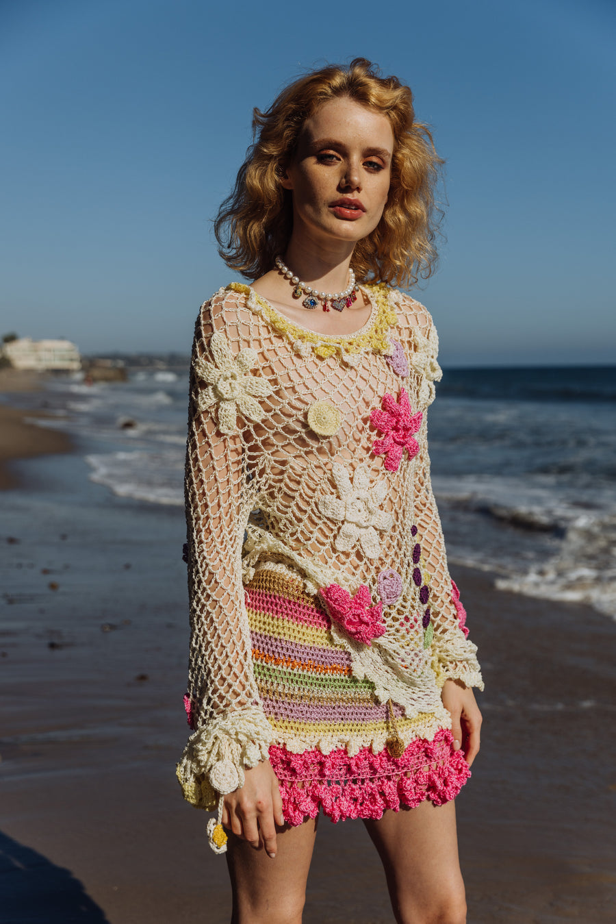 andreeva multicolor crochet top