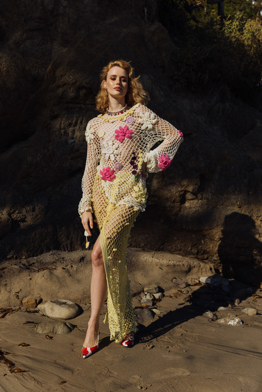 andreeva multicolor crochet top
