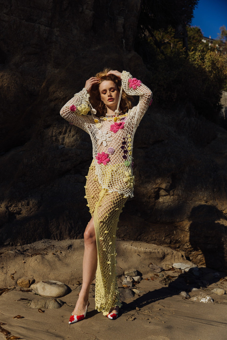 andreeva multicolor crochet top