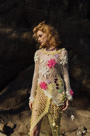 andreeva multicolor crochet top