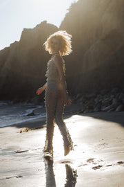 andreeva crochet silver pants