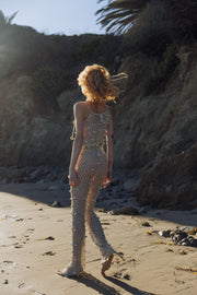 andreeva crochet silver pants