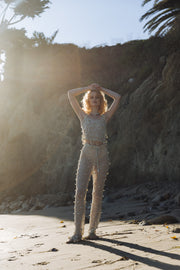 andreeva crochet silver pants