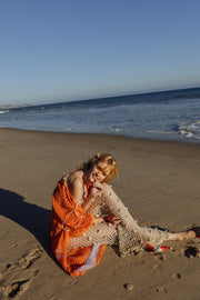 andreeva silver crochet pants