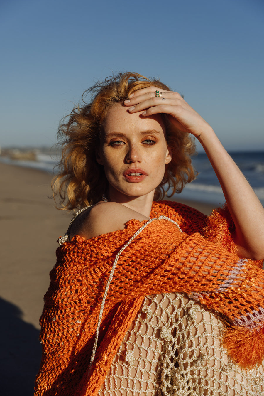 andreeva silver crochet pants