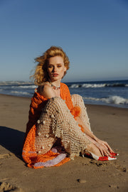 andreeva silver crochet pants