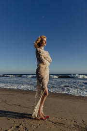 andreeva white crochet skirt