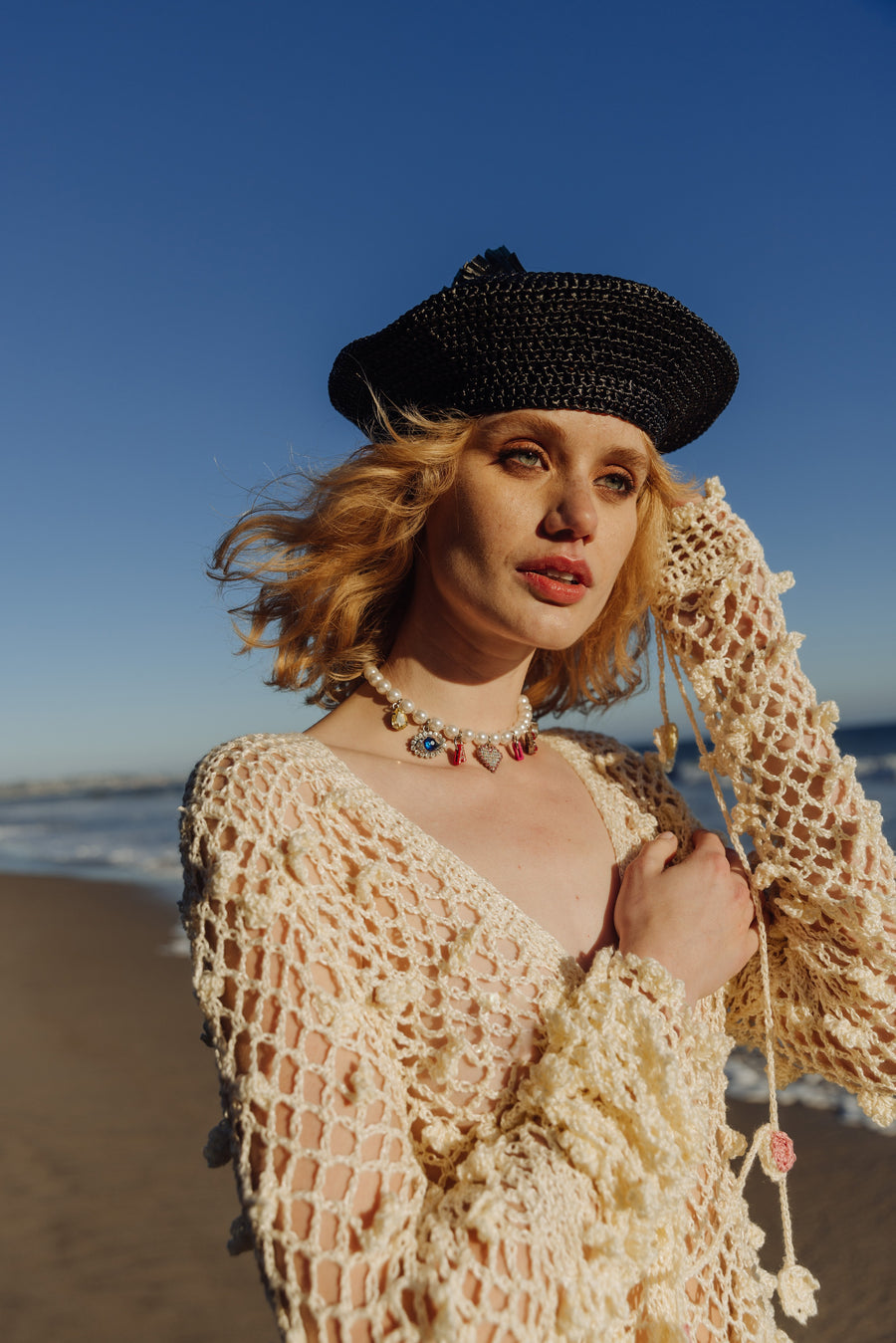 andreeva white crochet shirt