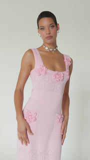 andreeva pink knit dress