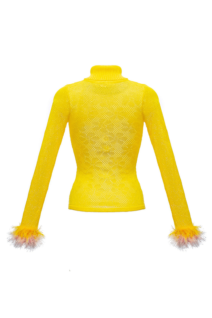 andreeva yellow knit turtleneck