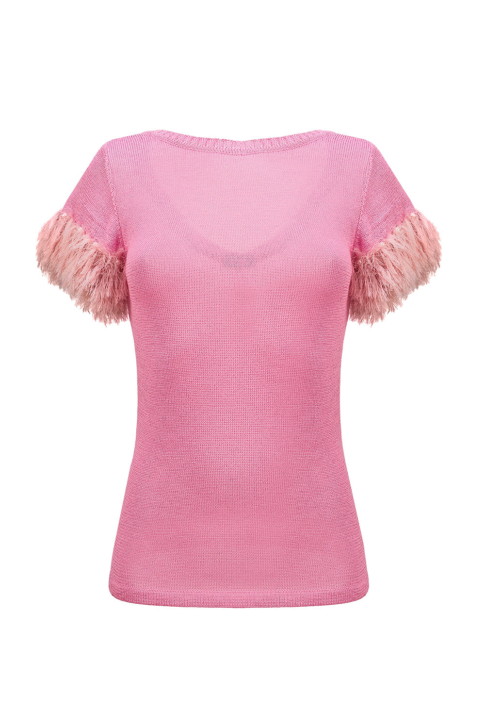 andreeva pink knit top