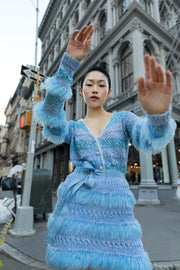 andreeva blue handmade knit sweater