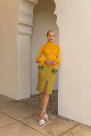 andreeva yellow knit sweater