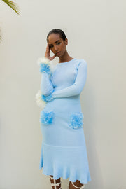 andreeva blue knit skirt
