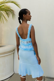 andreeva blue knit skirt