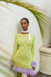 andreeva green knit dress