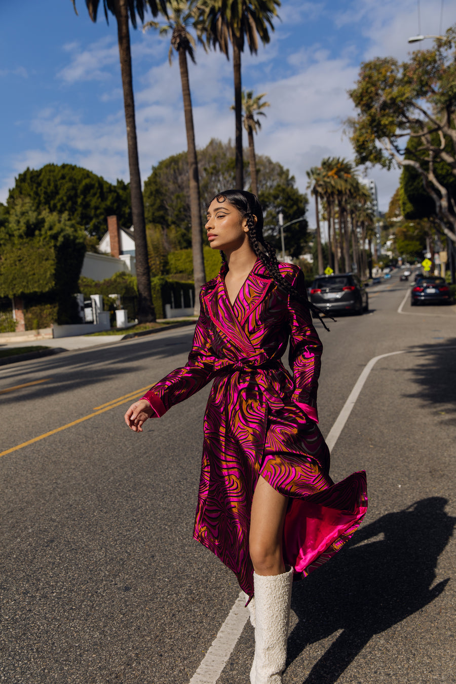 andreeva magenta coat