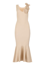 andreeva womens beige knit dress