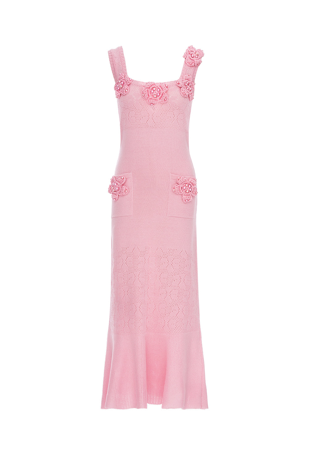 andreeva pink knit dress