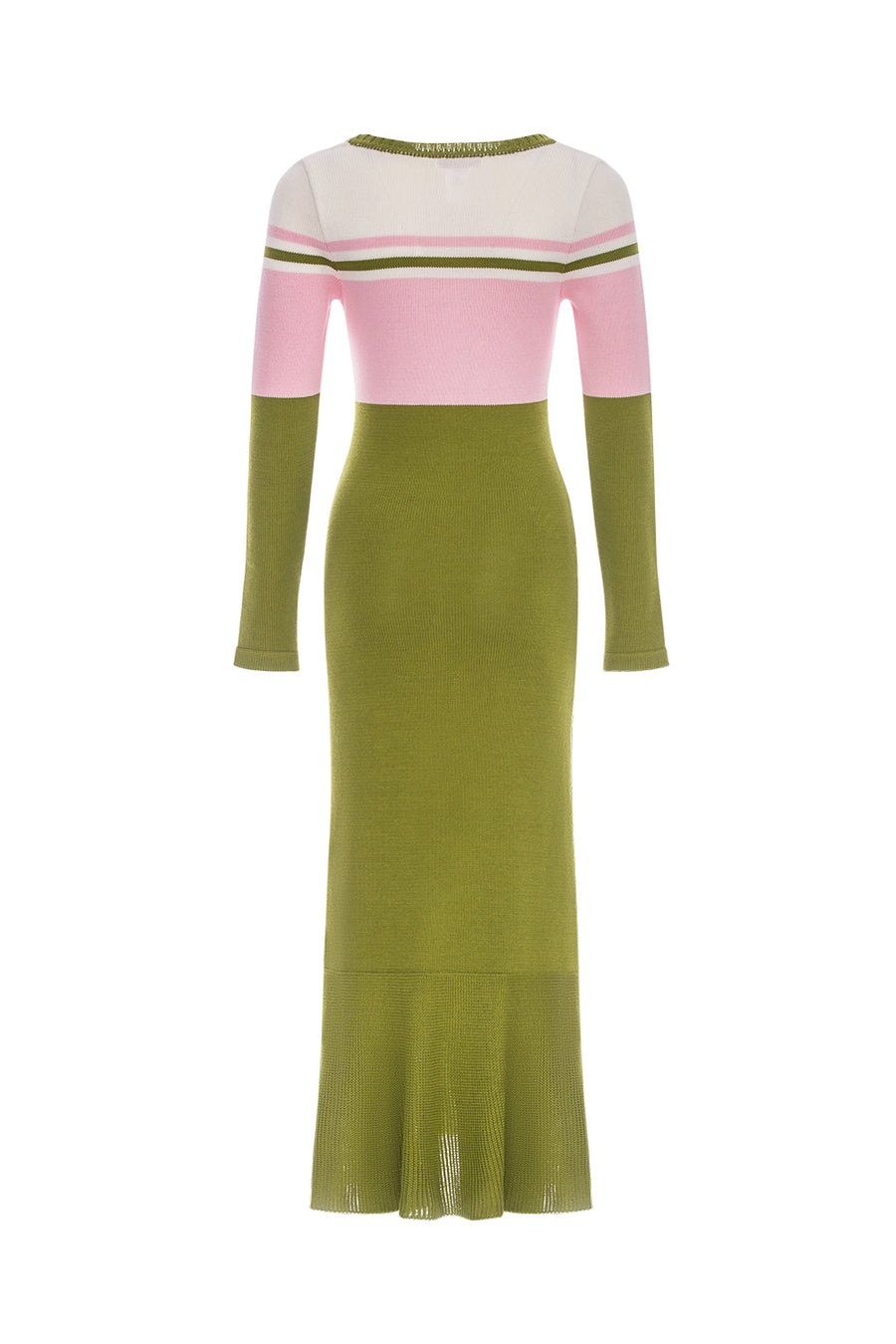 andreeva multicolor knit midi dress