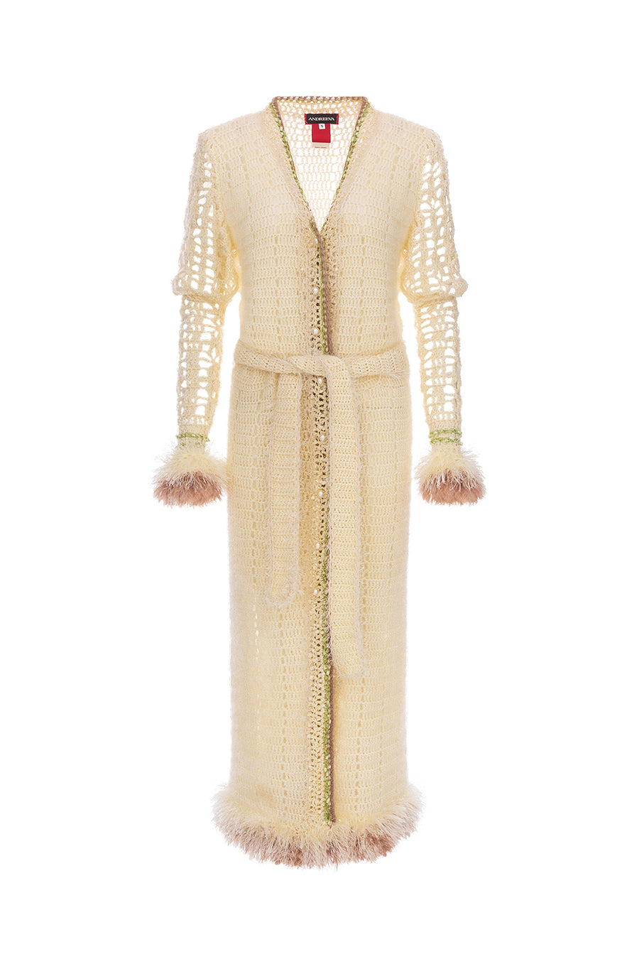 White handmade knit cardigan