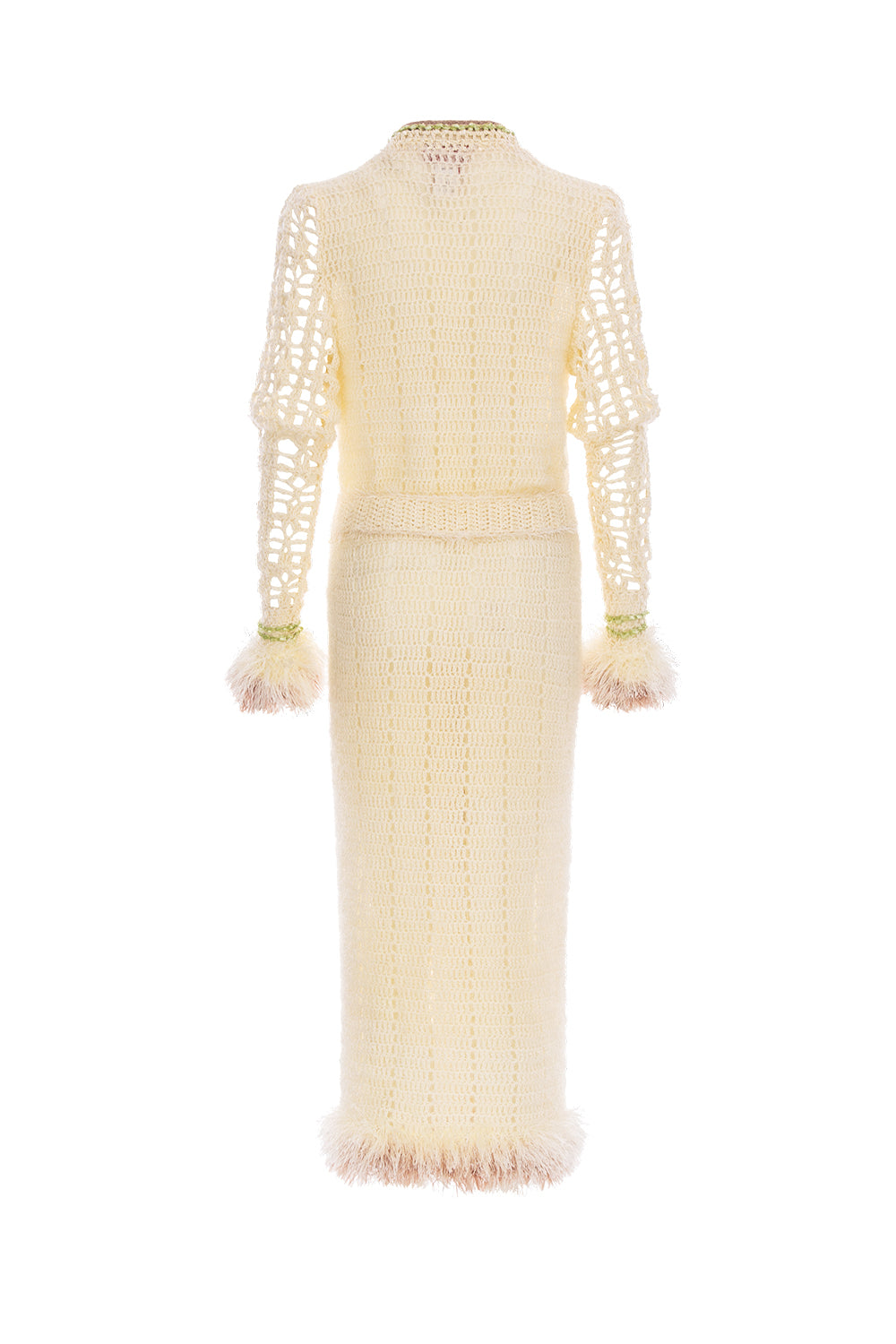 White handmade knit cardigan