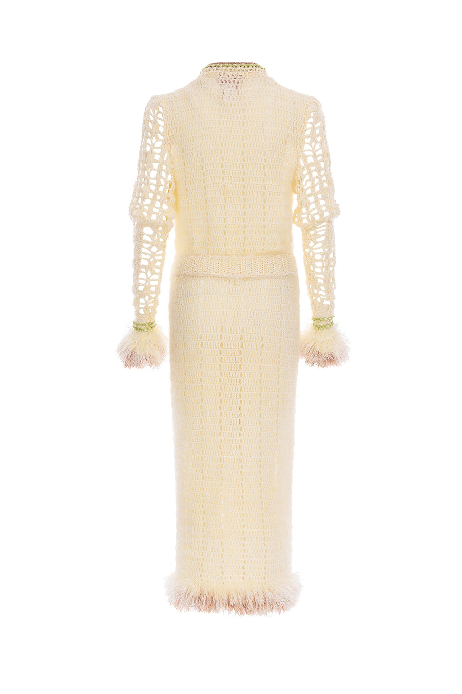 White handmade knit cardigan