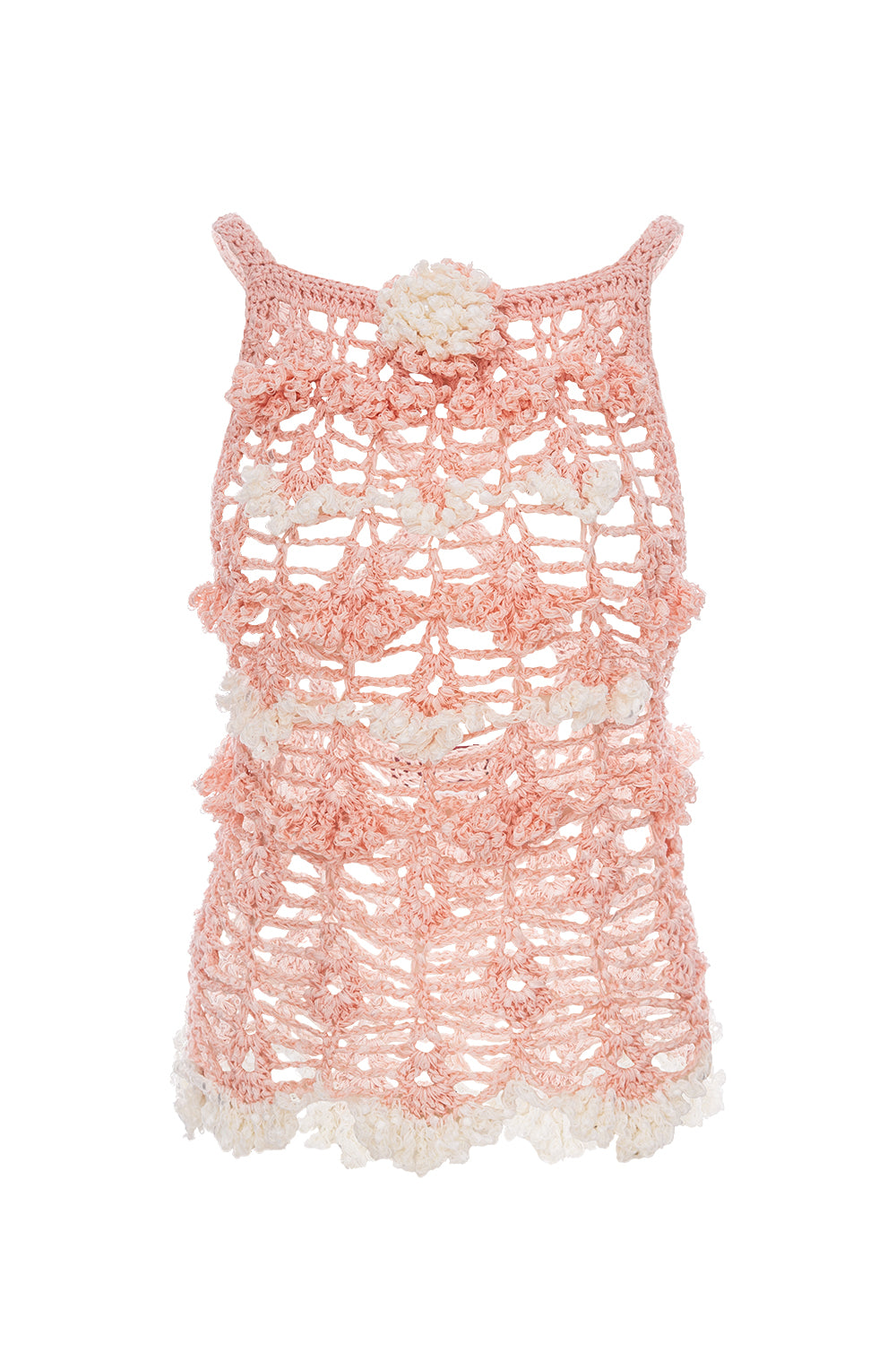 andreeva womens pink crochet top