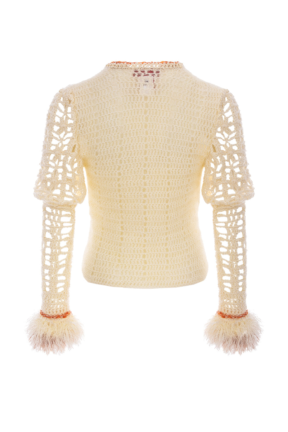White handmade knit cardigan
